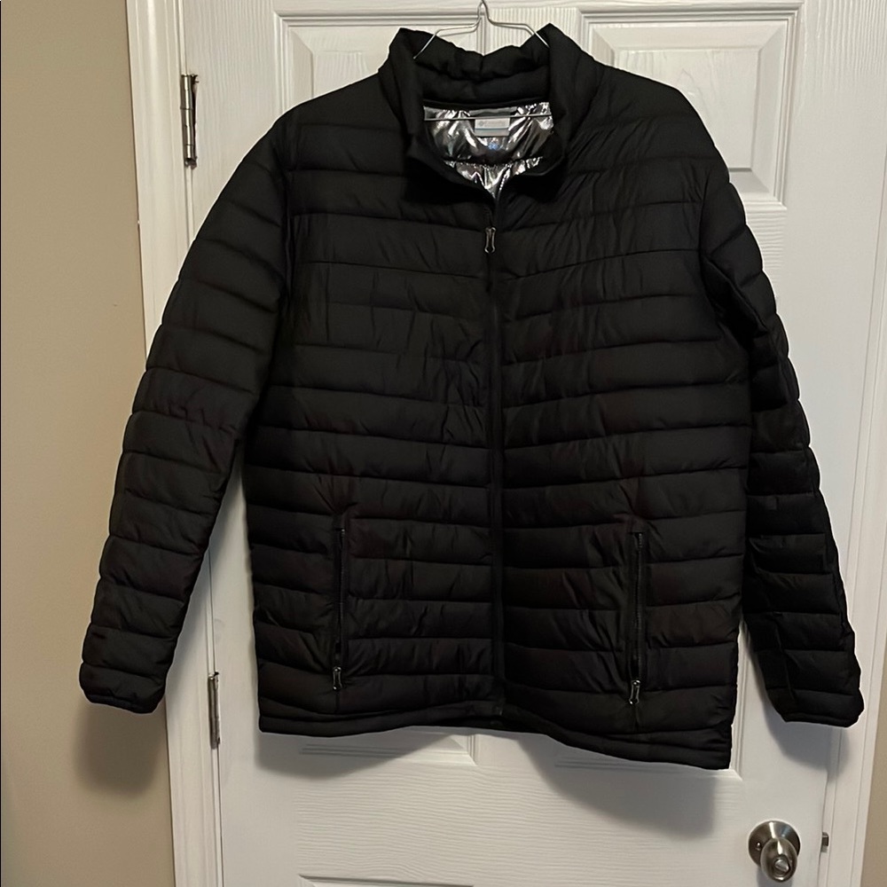 Columbia Black Puffer Jacket with Quilted Design